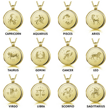 Load image into Gallery viewer, Zodiac Round Locket – Gold