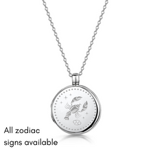 Load image into Gallery viewer, Zodiac Round Locket – Silver