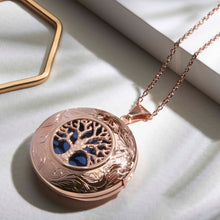 Load image into Gallery viewer, Large Tree of Life Personalised Locket – Rose Gold