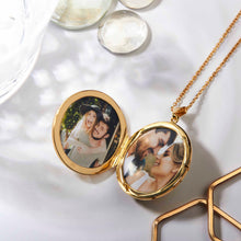 Load image into Gallery viewer, Round Filigree Locket With Sapphire Stone - Gold
