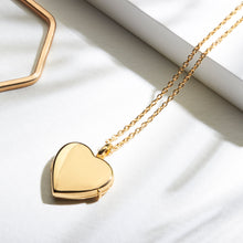 Load image into Gallery viewer, Gold Heart Personalised Locket - Solid 14k Gold
