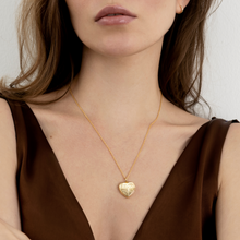 Load image into Gallery viewer, Full Scroll Heart Engraved Locket – Gold