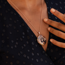 Load image into Gallery viewer, Large Tree of Life Personalised Locket – Rose Gold