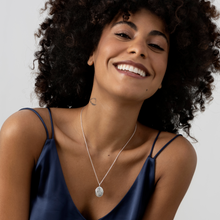 Load image into Gallery viewer, Little Oval Scroll Locket – Silver