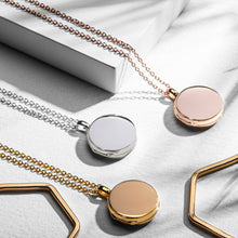 Load image into Gallery viewer, Round Personalised Locket – Rose Gold
