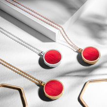 Load image into Gallery viewer, Coral Modern Round Locket – Rose Gold