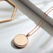 Load image into Gallery viewer, Round Personalised Locket – Rose Gold