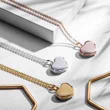 Load image into Gallery viewer, Little Rose Gold Heart Locket