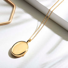 Load image into Gallery viewer, Little Oval Locket - Solid 14k Gold