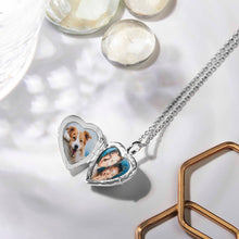 Load image into Gallery viewer, Scroll Heart Silver Locket
