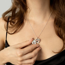 Load image into Gallery viewer, Filigree Personalised Heart Locket – Silver