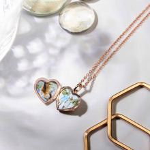 Load image into Gallery viewer, Filigree Personalised Heart Locket – Rose Gold