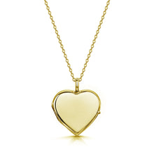Load image into Gallery viewer, Gold Heart Personalised Locket - Solid 14k Gold