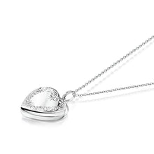 Load image into Gallery viewer, Scroll Heart Silver Locket
