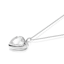 Load image into Gallery viewer, Scroll Heart Silver Locket