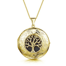 Load image into Gallery viewer, Large Tree of Life Personalised Locket – Gold