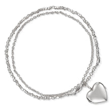 Load image into Gallery viewer, Silver Nugget Heart Locket Bracelet
