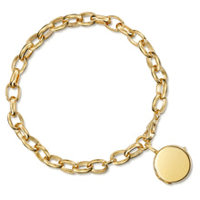 Load image into Gallery viewer, Links Round Locket Bracelet – Gold