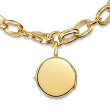 Load image into Gallery viewer, Links Round Locket Bracelet – Gold