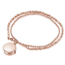 Load image into Gallery viewer, Rose Gold Nugget Round Locket Bracelet