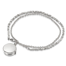 Load image into Gallery viewer, Silver Nugget Round Locket Bracelet
