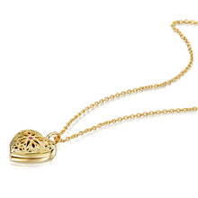 Load image into Gallery viewer, Filigree Personalised Heart Locket – Gold