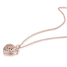 Load image into Gallery viewer, Filigree Personalised Heart Locket – Rose Gold