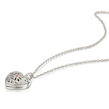 Load image into Gallery viewer, Filigree Personalised Heart Locket – Silver