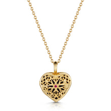 Load image into Gallery viewer, Filigree Personalised Heart Locket – Gold