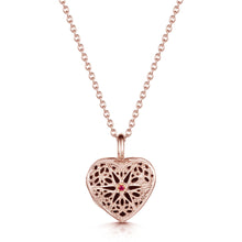 Load image into Gallery viewer, Filigree Personalised Heart Locket – Rose Gold