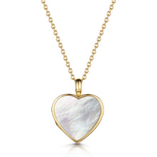 Load image into Gallery viewer, Mother of Pearl Modern Heart Locket – Gold
