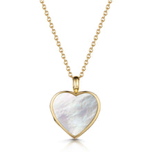 Load image into Gallery viewer, Mother of Pearl Modern Heart Locket – Gold