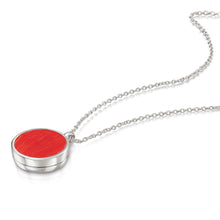 Load image into Gallery viewer, Coral Modern Round Locket – Silver