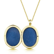 Load image into Gallery viewer, PRIVATE Large Oval Scroll Gold Locket