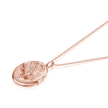 Load image into Gallery viewer, Little Oval Scroll Locket – Rose Gold