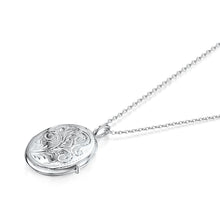 Load image into Gallery viewer, Little Oval Scroll Locket – Silver