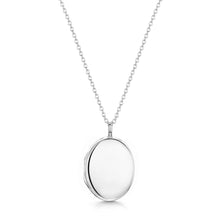 Load image into Gallery viewer, Little Oval Scroll Locket – Silver