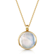 Load image into Gallery viewer, Mother Of Pearl Round Locket – Gold
