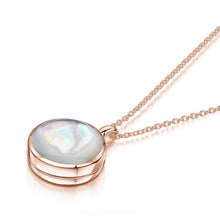 Load image into Gallery viewer, Mother of Pearl Round Locket – Rose Gold