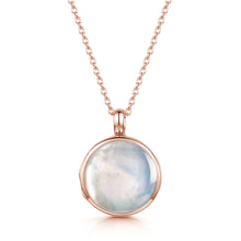 Load image into Gallery viewer, Mother of Pearl Round Locket – Rose Gold