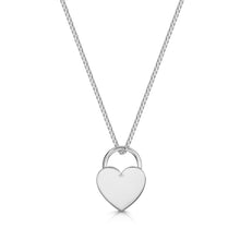 Load image into Gallery viewer, Italian Love Lock Heart Padlock Necklace – Silver
