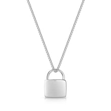 Load image into Gallery viewer, Italian Love Lock Padlock Necklace – Silver
