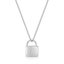 Load image into Gallery viewer, Italian Love Lock Padlock Necklace – Silver
