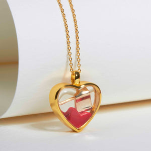 Floating Heart Memory Locket - Gold