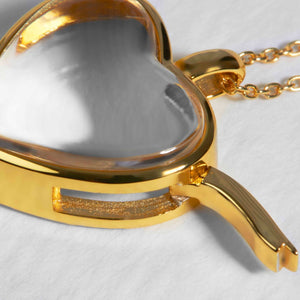 Floating Heart Memory Locket - Gold