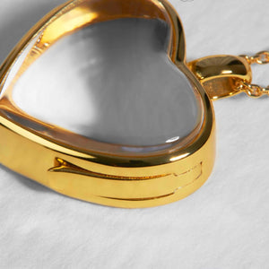 Floating Heart Memory Locket - Gold