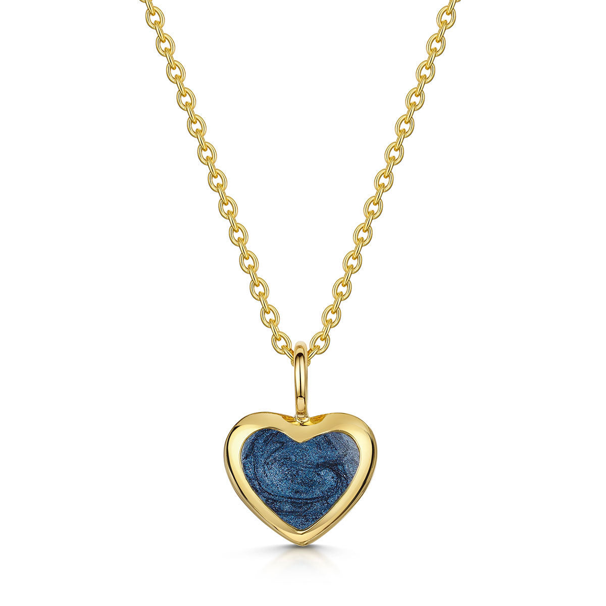 Rounded Heart Ashes Resin Pendant