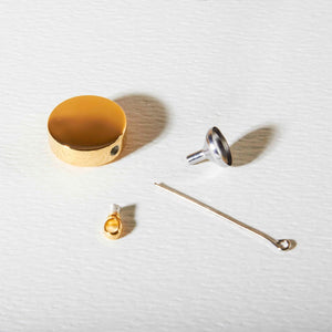 Round Drum Urn Ashes Necklace – Rose Gold