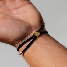 Load image into Gallery viewer, Chunky Fingerprint Bar Rope Bracelet - Gold
