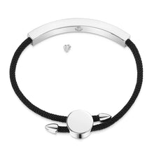 Load image into Gallery viewer, Atlas Name Bar Urn With Rope Bracelet  - Silver
